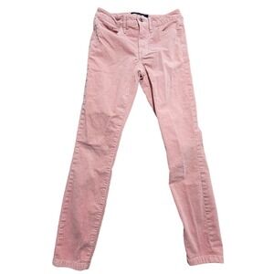 Tommy Hilfiger Tribeca Skinny Corduroy Pants Pink Womens Size 2 Mid Rise Slim